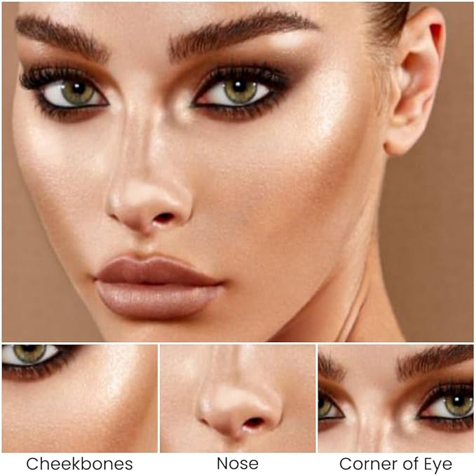 evpct 2in1 Face Shaping & Contouring Stick Cream Contour Concealer Bronzer Stick Makeup Kit for Beginner Face Highlighter Makeup Stick contorno maquillaje de maquillaje profesional,NEW Medium-Velvo Beauty