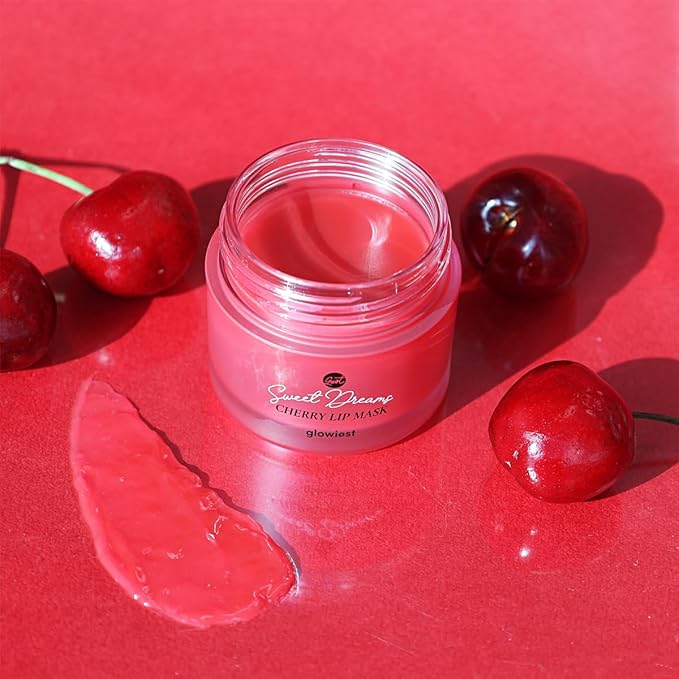 Sweet Dreams Lip Mask-Nourishing, Plumping and Hydrating Lip Balm | Ecofriendly Lip Sleeping Mask | Hyaluronic Acids + Vitamin C + Shea Butter + Antioxidants l Cherry- 0.7 oz-Velvo Beauty