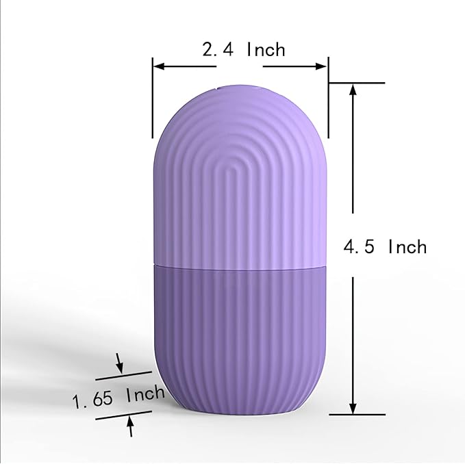 XHJRI Ice Face Roller Massager,Ice Cube Roller for Face, Eyes and Neck Naturally Conditioning and Skin Care,De-Puff Eye Bags,Reduce Migraine Pain,Reusable Massage Silicone Ice Mold (Purple)-Velvo Beauty