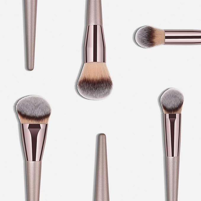 4pcs Professional Makeup Brush Set, Premium Synthetic Liquid Foundation Brush Blending Powder Tapered Kabuki Makeup Brushes Cosmetics Applicator-Velvo Beauty