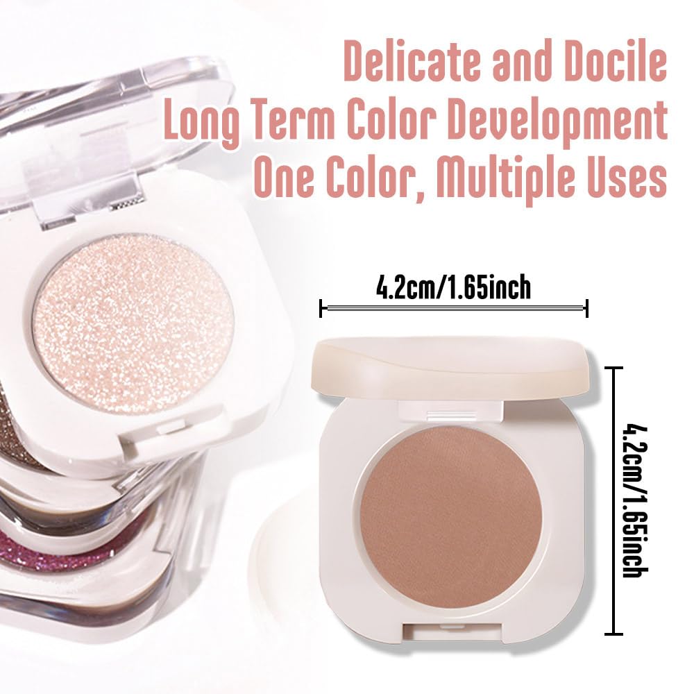 Matte Eyeshadow Monochrome, Dark Nude Eye Shadow Makeup, Neutral Matte Pressed Powder, Single Vegan Eyeshadow, Highly Pigmented Natural Eyeshadow Palette, Single Long Lasting Deep Nature Eye Make 05#-Velvo Beauty