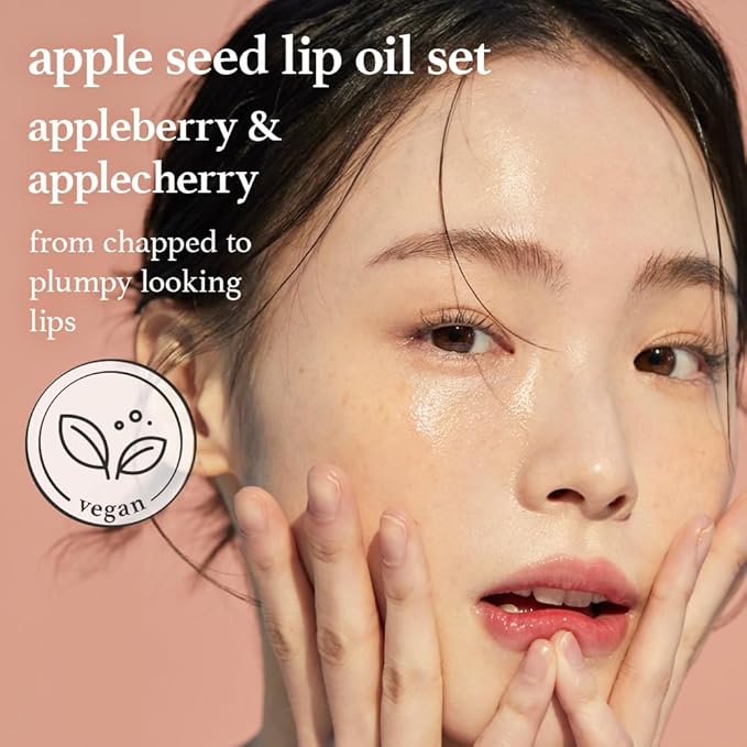 NOONI Korean Lip Oil Set - Appleberry & Applecherry | Long-Lasting, Moisturizing, Plumping, Revitalizing for Dry Lips, Waterproof, No Peel Off, 0.12 FL Oz x 2ea-Velvo Beauty