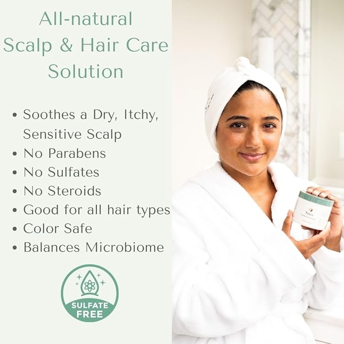 Yobee Restorative Scalp Mask - Dry Scalp Treatment Hair Mask - Probiotic Extracts, Organic Honey, Turmeric, Vitamin B12 - Natural Dry, Itchy, Sensitive Scalp and Dandruff Relief - for Adults, 4 fl oz-Velvo Beauty