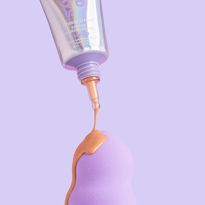 Naked Sundays BeautyScreen™ SPF 50 Mineral Peptide Foundation Tint – 2-in-1 Skin Tint & Mineral Sunscreen | Radiant, Buildable Coverage, Acne-Safe, Infused with Peptides (8 Golden Mahogany, 1.01 oz)-Velvo Beauty