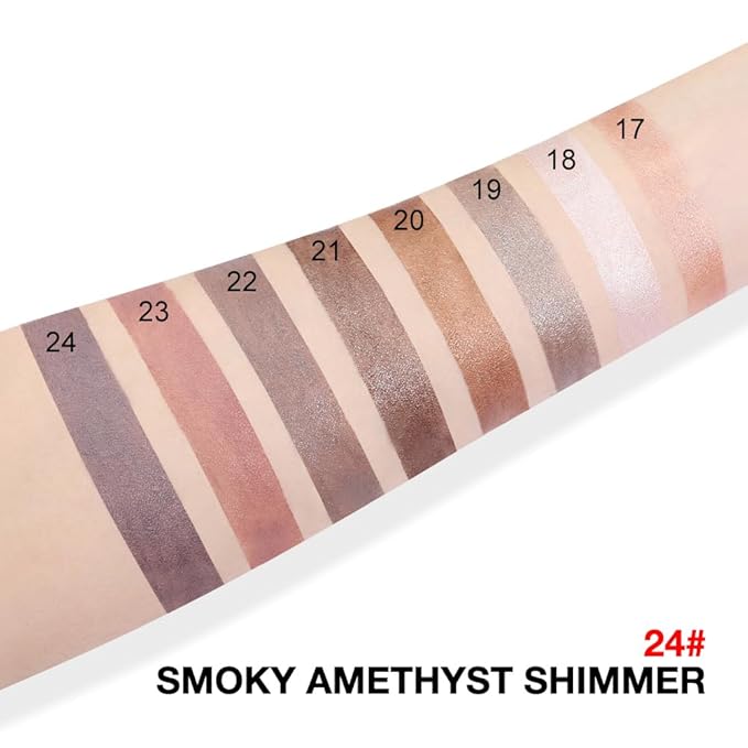evpct Smoky Amethyst Shimmer Cream Eye Shadow Brightener Sticks Set for Eyes, Smoky Shimmery Matte Pencil Eye shadow Applicator Stick Pen Palette Makeup Waterproof sombras en crema para ojos 24#-Velvo Beauty