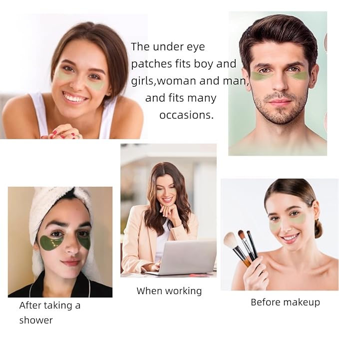 Eye Mask 60 Pcs, Under Eye Patches for Dark Circles and Puffiness, Lighten Fine Lines and Eye Bags,Water Replenishing Eye Treatment Mask (Avocado Eye Mask)-Velvo Beauty