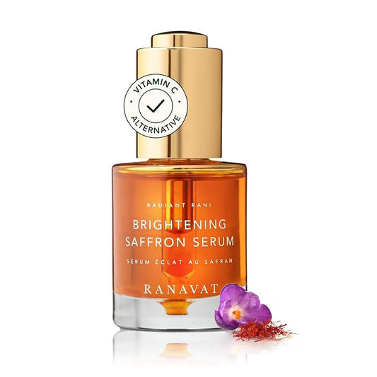 Brightening Saffron Serum - Discoloration Correcting Face Serum, Dark Spot Corrector, Vitamin C Alternative & Hyperpigmentation Treatment - Leaves Skin with a Healthy Glow (1 oz)-Velvo Beauty