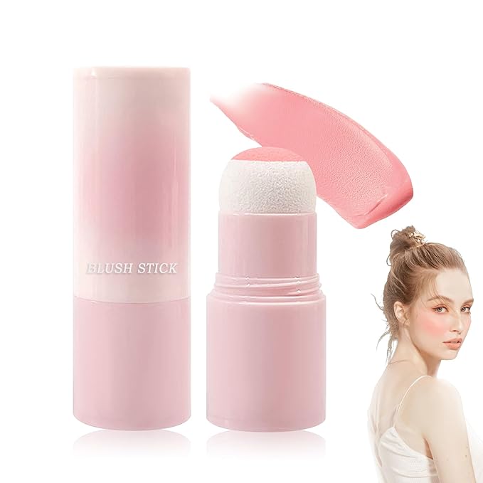 Matte Contour Blush Stick for Cheeks and Face - Buildable Shimmer Facial Blusher Shades - Blendable Cosmetic Makeup 03-Velvo Beauty