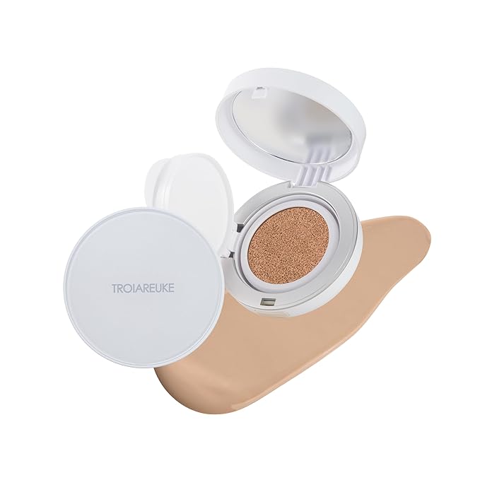 TROIAREUKE A+ Cushion Foundation (Shade 21) I Natural Coverage Foundation Makeup, Moisturizing Finish for Sensitive, Oily, Combination Skin, Skin Care Cushion I Korean Aesthetic Makeup-Velvo Beauty