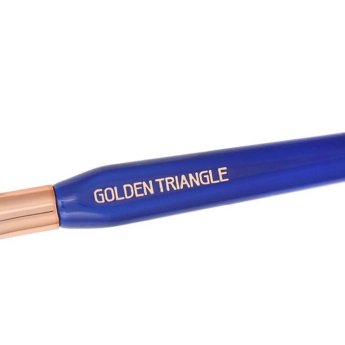 Bdellium Tools Professional Makeup Brush - Golden Triangle 792 Eye Double Dome Blender - With All Vegan and Soft Synthetic Fibers, For Effortless Application and Blending (Blue, 1pc)-Velvo Beauty