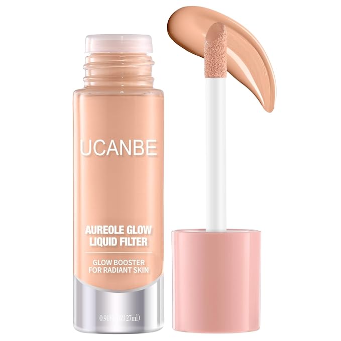 UCANBE Halo Glow Liquid Filter, Face Complexion Booster For Radiant Skin All Day Longwear, Soft-Focus Look Sodium Hyaluronate Vegan & Cruelty-Free - 0.91OZ Light Fair-Velvo Beauty