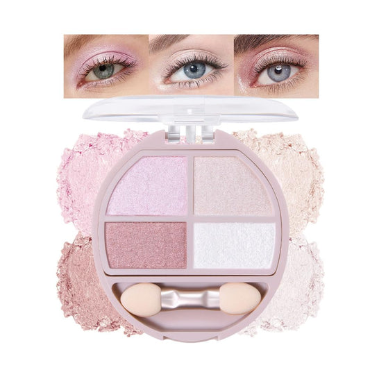 Eyeshadow Makeup Palette with Brush,Nude Pink Natural Neutral Powde Eye Shadow Palette for Older Women,Long Lasting Naturing-Looking,Lightweight,Waterproof,Eye Makeup Kit Travel Size,Vegan-Velvo Beauty