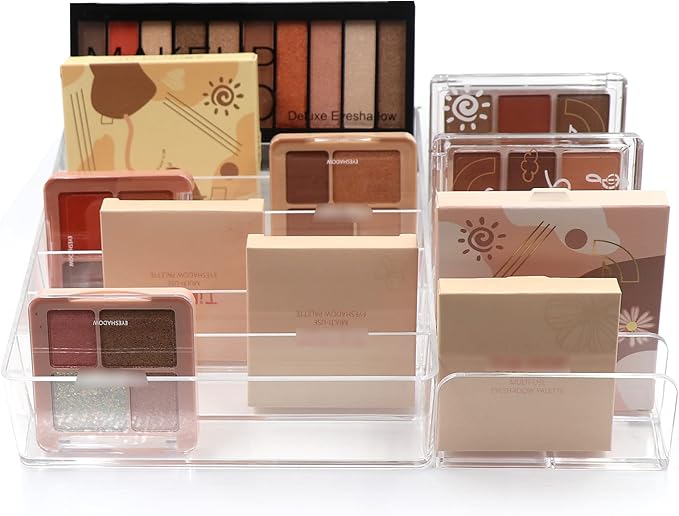 Makeup Organizer, Compact Makeup Palette Organize, for Bathroom Countertops, Vanities, Cabinets, Sleek Modern Cosmetics Storage Solution for - Eyeshadow Palettes, Contour Kits, Blush-Velvo Beauty