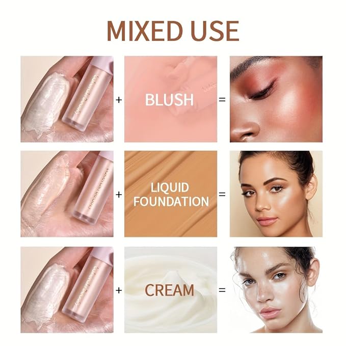 GECOMO Liquid Contour Beauty Wand Face Highlighter Bronzer Makeup Stick, Dewy Finish, Moisturizing Silky Smooth Texture 0.25 Oz/ 7.5ml - 04 CANDLELICHT-Velvo Beauty