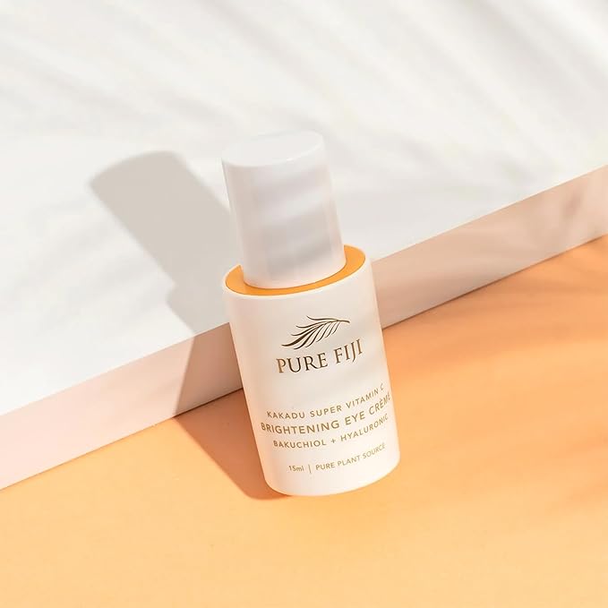 PURE FIJI Eye Cream Vitamin C Brightening Eye Cream, Under Eye Cream for Wrinkles and Bags, Under Eye Cream For Dark Circles, Smoothing & Anti-Aging Skincare (0.5oz/15ml)-Velvo Beauty