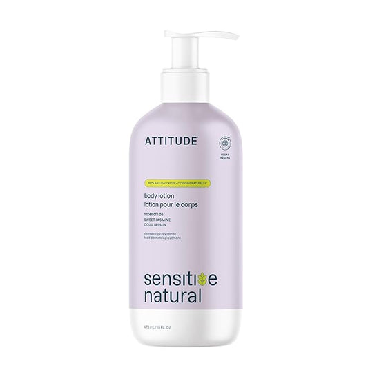 ATTITUDE Body Lotion for Sensitive Skin with Oat, EWG Verified, Dermatologically Tested, Vegan, Chamomile, 16 Fl Oz-Velvo Beauty
