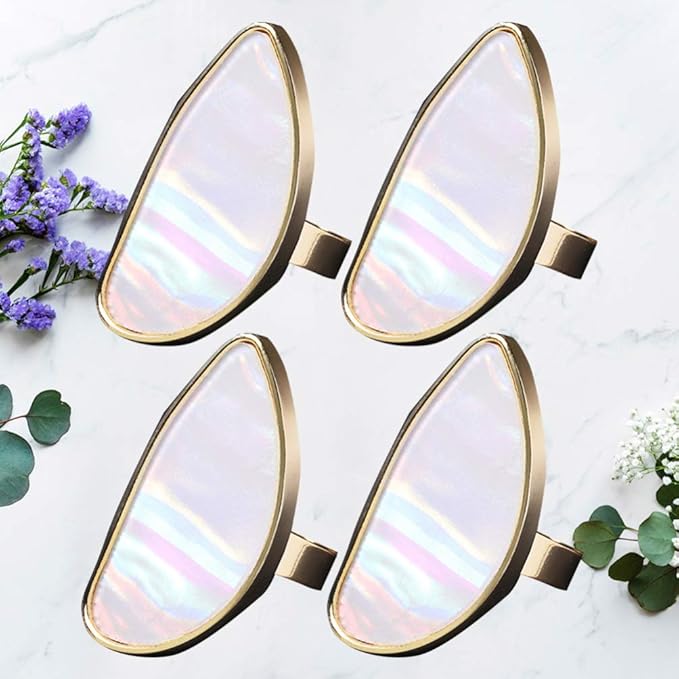 4pcs Ring Palette Nail Art Palette Blending Palette Pigment Palette Lip Color Palette Foundation Palette Rings Tools Manicure Palette Color Display Plate Mix Decorate Nail Set-Velvo Beauty