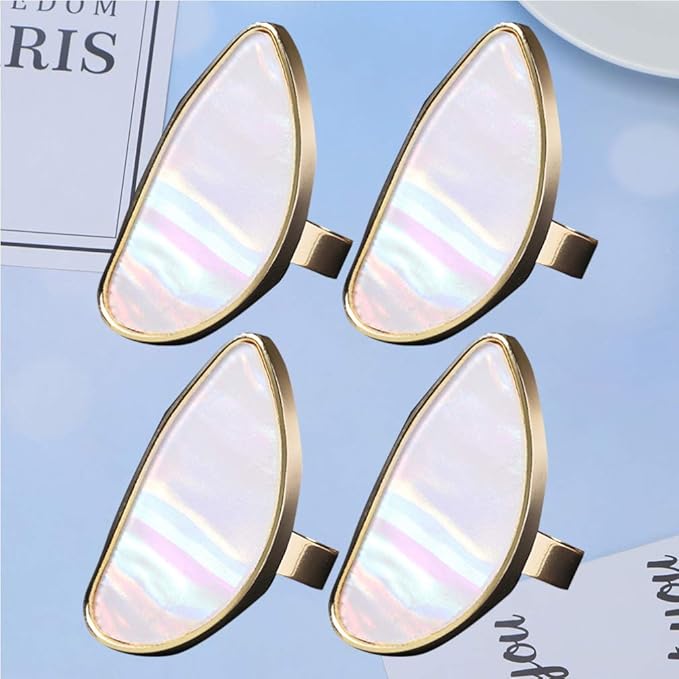 4pcs Ring Palette Nail Art Palette Blending Palette Pigment Palette Lip Color Palette Foundation Palette Rings Tools Manicure Palette Color Display Plate Mix Decorate Nail Set-Velvo Beauty