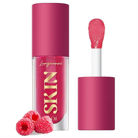 LANGMANNI Moisturizing Lip Oil,No-Sticky Lip Gloss Lip Balm Lip Care,Fruit Flavoured Lip Oil For Dry Lip's Moisturizing Hydrating And Nourishing ((Raspberry))-Velvo Beauty