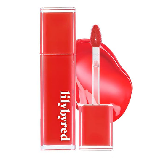 lilybyred Bloody Liar Coating Tint | Korean Glossy Lip Stain, Vivid Juicy Color, Syrupy Shine, Moisturizing, Long-Lasting & Smudge-Proof, Non-Sticky, Lightweight, 0.14 oz. (08 Confident Cherry Tomato)-Velvo Beauty