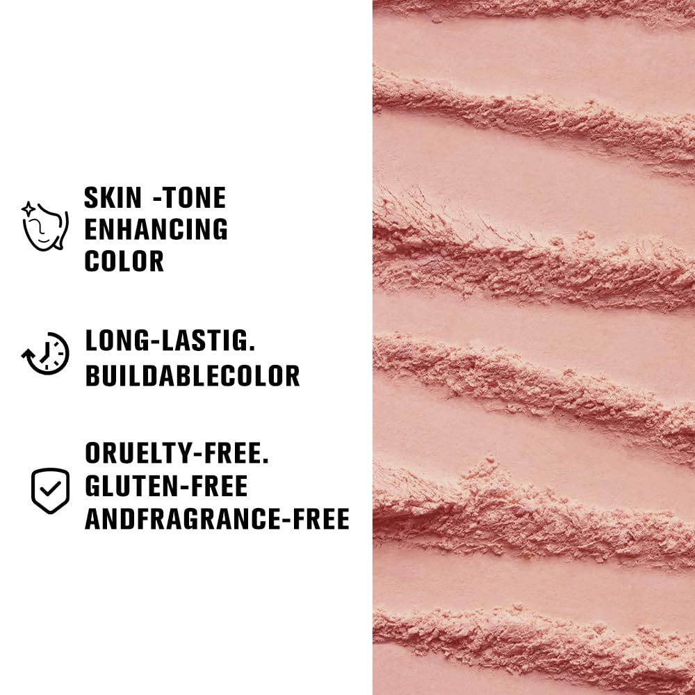 AMY'S DIARY Matte Eyeshadow, Nude Pink Eyeshadow, Ultra-fine Lightweight Powder, Multiuse Blendable Eye shadow and Blush Makeup, Daily Matte Warm Tone Eyes Makeup, Half Pink (03#)-Velvo Beauty