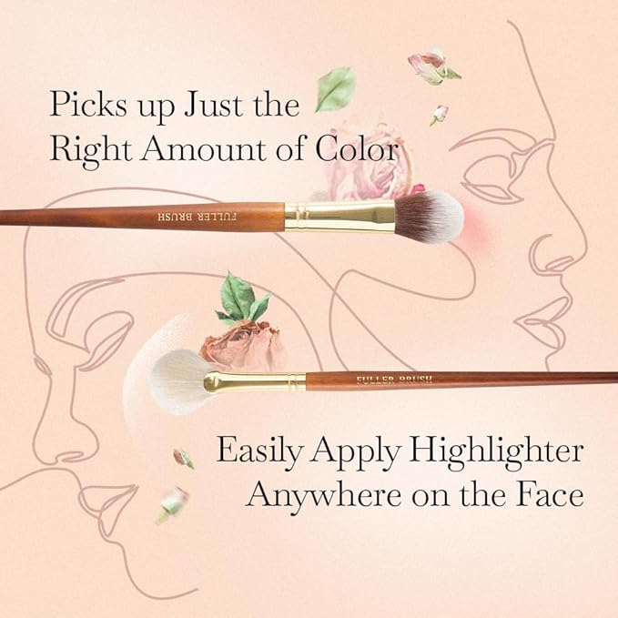 Fuller Cosmetic Brush & Bag Set (Set of 7 Brushes)-Velvo Beauty