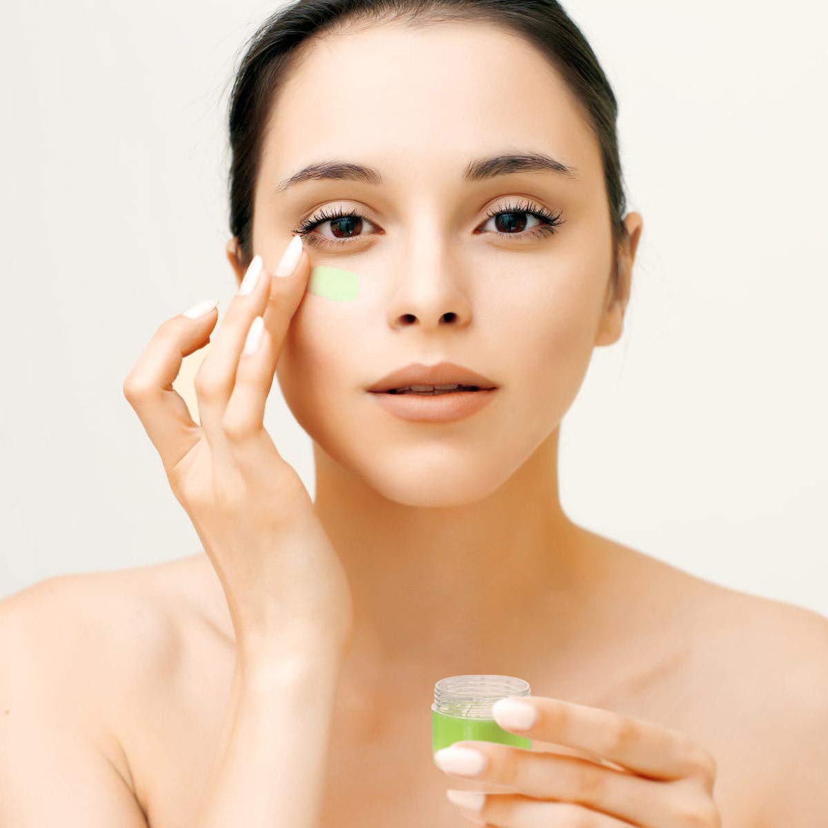 100 Count Clear Plastic Sample Containers 20g Empty Jars Cosmetic Containers with Lids Leak Proof Lip Balm Containers-Velvo Beauty