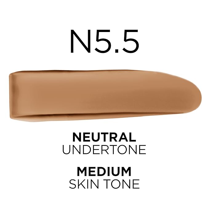 L'Oreal Paris True Match Super-Blendable Foundation, Medium Coverage Liquid Foundation Makeup, N5.5, Medium, 1 Fl Oz-Velvo Beauty