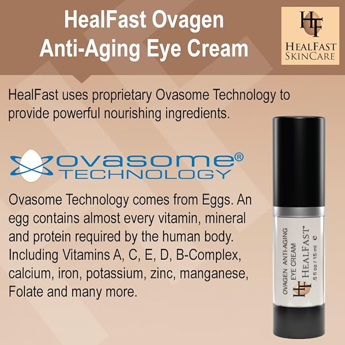 The Original Ovagen Anti-wrinkle Eye Cream with Retinol (.5 Oz) | Smooth Fine Lines and Hyaluronic Acid to Brighten Dark Circles and De-Puff Bags Skincare-Velvo Beauty