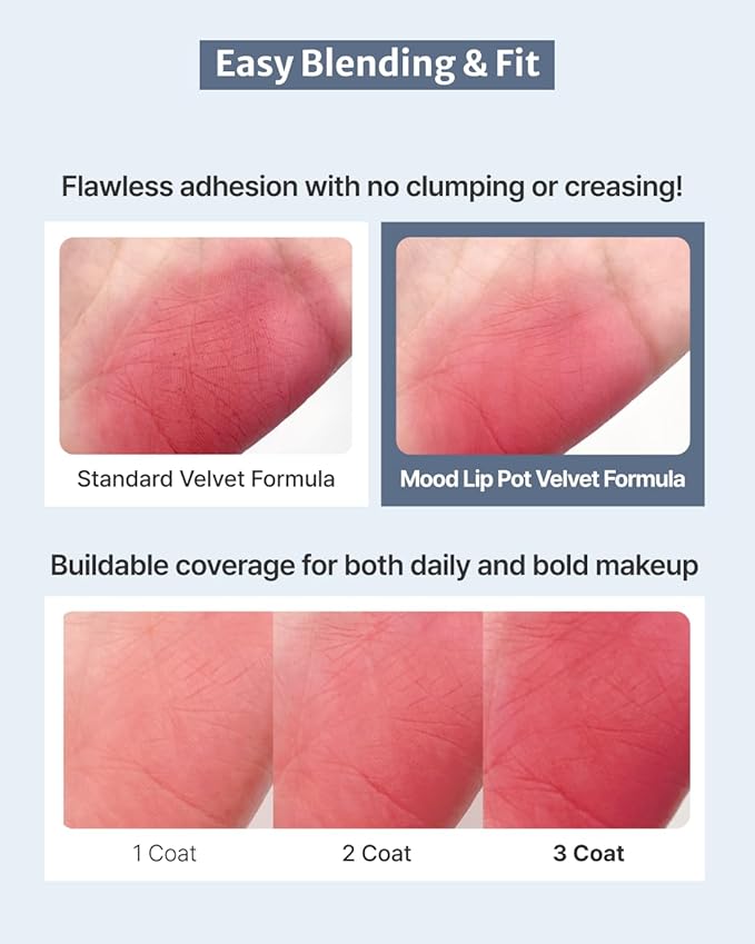 DEARMAY Pure Falling Mood Lip Pot No. 01 Firtst Soundtrack 0.23 Oz. Vegan Lip Stain Lip & Cheek Multi-Use Tint With Hydrating Formula for Smooth Soft Blend Without Dryness or Fine Lines, Korean Makeup-Velvo Beauty