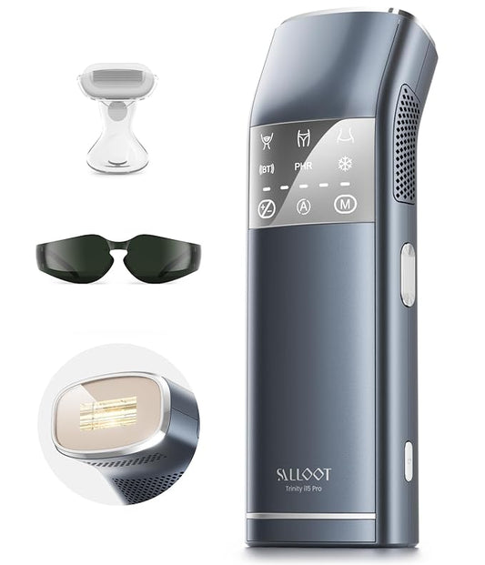 IPL Laser Hair Removal for Men, Dual Lights 100W, 35°F Sapphire Ice-Cooling, Quadruple-Pulse PHR Mode for Stubborn Hair, at Home Hair Removal Device for Armpits, Chest and Leg-Velvo Beauty