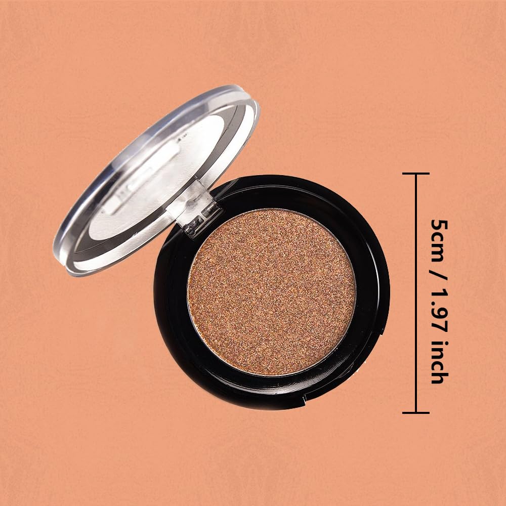 Monochrome Powder Eyeshadow Palette Makeup,Dark Brown Natural Neutral Single Shimmer Eye Shadow for Older Women,Buildable Sparkly Eye Finish,Long Lasting Naturing-Looking-Velvo Beauty