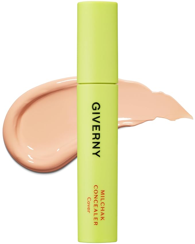 GIVERNY Milchak Cover Concealer - Makeup Blemish & Acne Concealer - For Freckles, Spots & Under Eye Circles - Lightweight and Non-Sticky Foundation Concealer, 0.3oz. (#21 Light beige)-Velvo Beauty