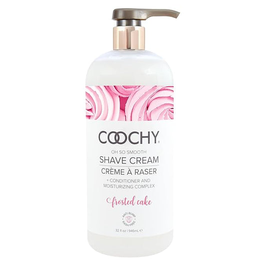 Coochy Shave Cream - Moisturizing Shave Lotion - Gentle Intimate Shaving Cream - For Bikini Area, Underarms, Legs & More - Rash-Free, Hydrating Formula - 32 oz, Frosted Cake-Velvo Beauty
