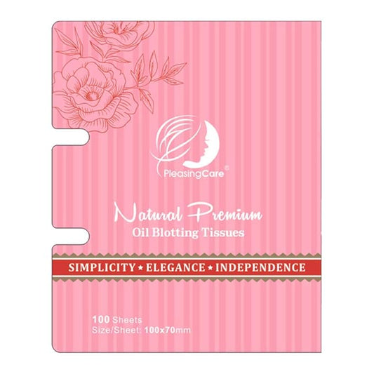 Oil Blotting Paper Sheets, 100 Counts, Natural Rose Facial Oil Absorbing Face Blotting Sheets - Take Only 1 Piece Each Time Design - No Waste and Easy to Carry in Pocket (Rosy - 1 Pack)-Velvo Beauty