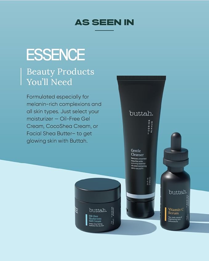 Buttah Skin by Dorion Renaud Oil-Free Hyaluronic Gel Cream 2oz - Daily Moisturizer - Hyaluronic Acid for Deep Hydration - AM & PM Moisturizer - Naturally Based Skin Care - Black-Owned Skincare-Velvo Beauty