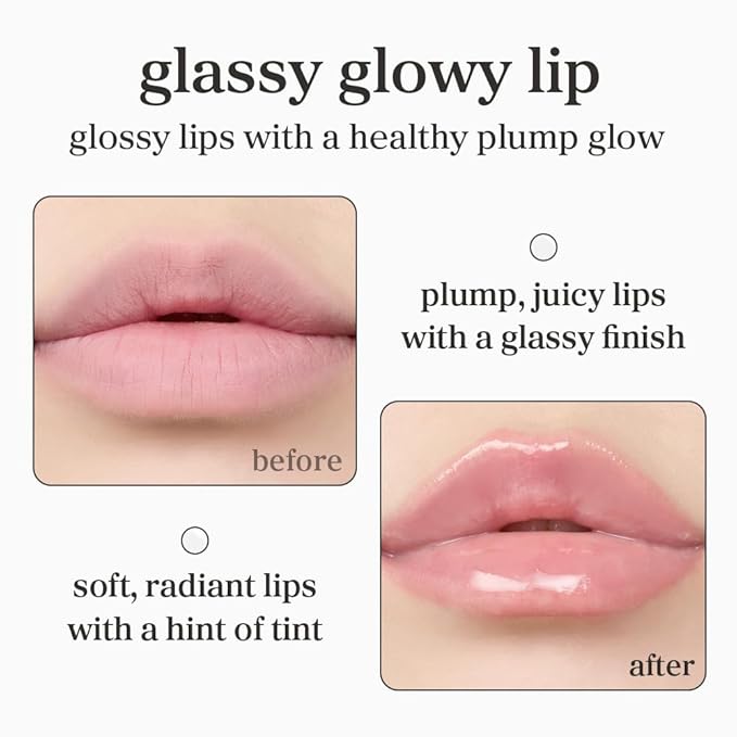 NOONI Korean Lip Oil - Appleclear | Long-Lasting, Moisturizing, Plumping, Revitalizing for Dry Lips, Waterproof, No Peel Off, Hydrating, Nourishing Crystal Clear, 0.12 FL Oz-Velvo Beauty