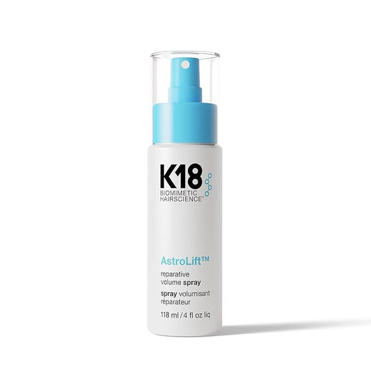 K18 AstroLift™ Reparative Volume Spray, 2-Day Hair Thickening + Hold For Thin, Fine, Fragile Hair, Non-Sticky, Non-Crunchy, Humidity-Resistant Volumizing Spray, 4 Fl Oz-Velvo Beauty
