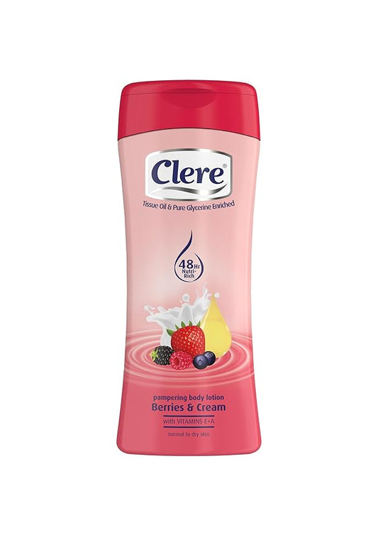 CLERE Body Lotion - Berries & Cream - 400mL-Velvo Beauty