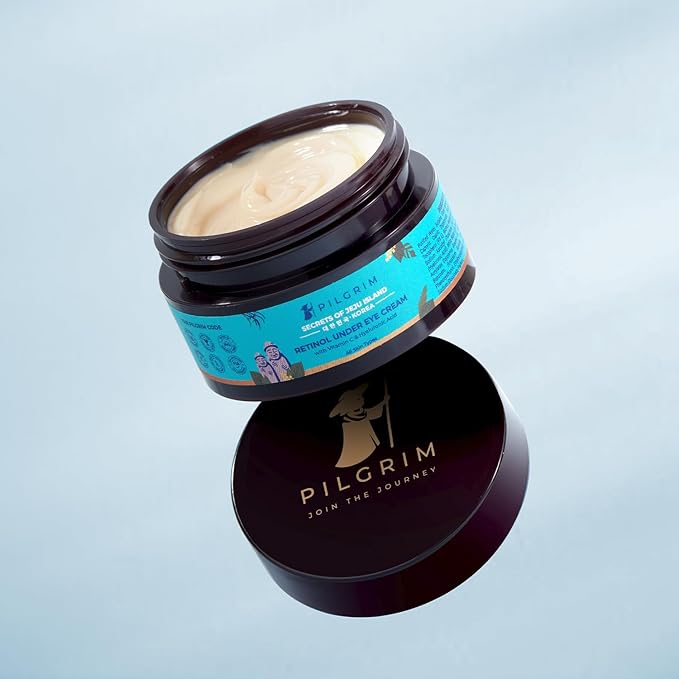 Pilgrim Korean Retinol Under Eye Cream | Infused with Vitamin C & Hyaluronic Acid | Redensify & Vitalized Skin | Eliminates Dark Circles & Wrinkles | Provides Youthful Skin | 1.06 Oz/50g-Velvo Beauty