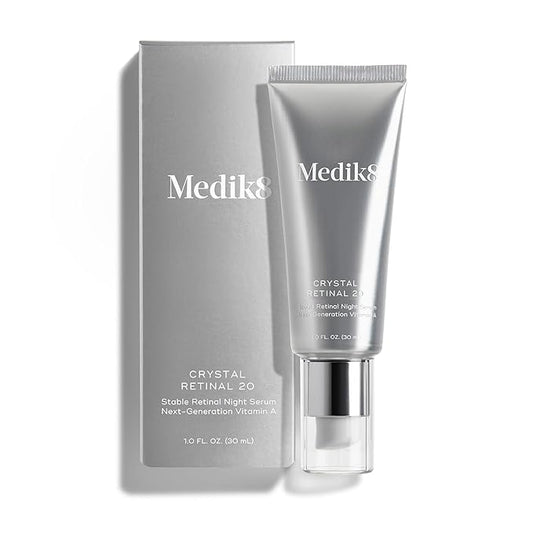 Medik8 Crystal Retinal 20 - Firming Skin Regenerating Retinaldehyde Serum - Night Serum with Hyaluronic Acid and Vitamin E - Gluten Free - 1 oz-Velvo Beauty