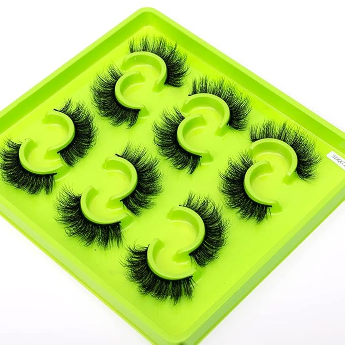 HBZGTLAD 6 Pairs Fluffy False Eyelashes Natural Faux Mink Strip 3D Lashes Pack(3DQG-114)-Velvo Beauty