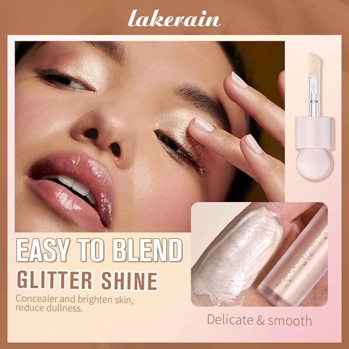 Liquid Highlighter - Luminous Finish Light Liquid Luminizer Makeup Enhanced with Pearl Particles & Botanical Blend, Weightless Dewy Glow for Radiant Skin, Vegan, Cruelty-Free (#01 Moonlight)-Velvo Beauty