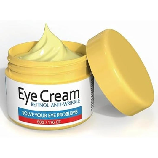 Retinol Eye Cream for Improving Dark Circles and Puffiness Under Eye Bags Under Eye Cream Reduce Aging Line Smoothing Wrinkles and Fine Lines Moisturizing Eye Cream Unisex 1.76OZ/50G-Velvo Beauty