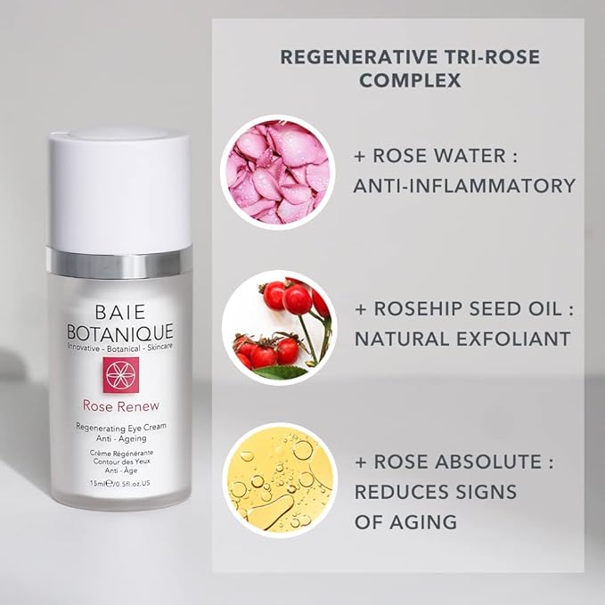 Baie Botanique Anti-Aging Eye Cream 15ml, Edelweiss Stem Cells, Low Molecular Hyaluronic Acid Multi Award Winning - 100% Natural, 70% Organic-Velvo Beauty