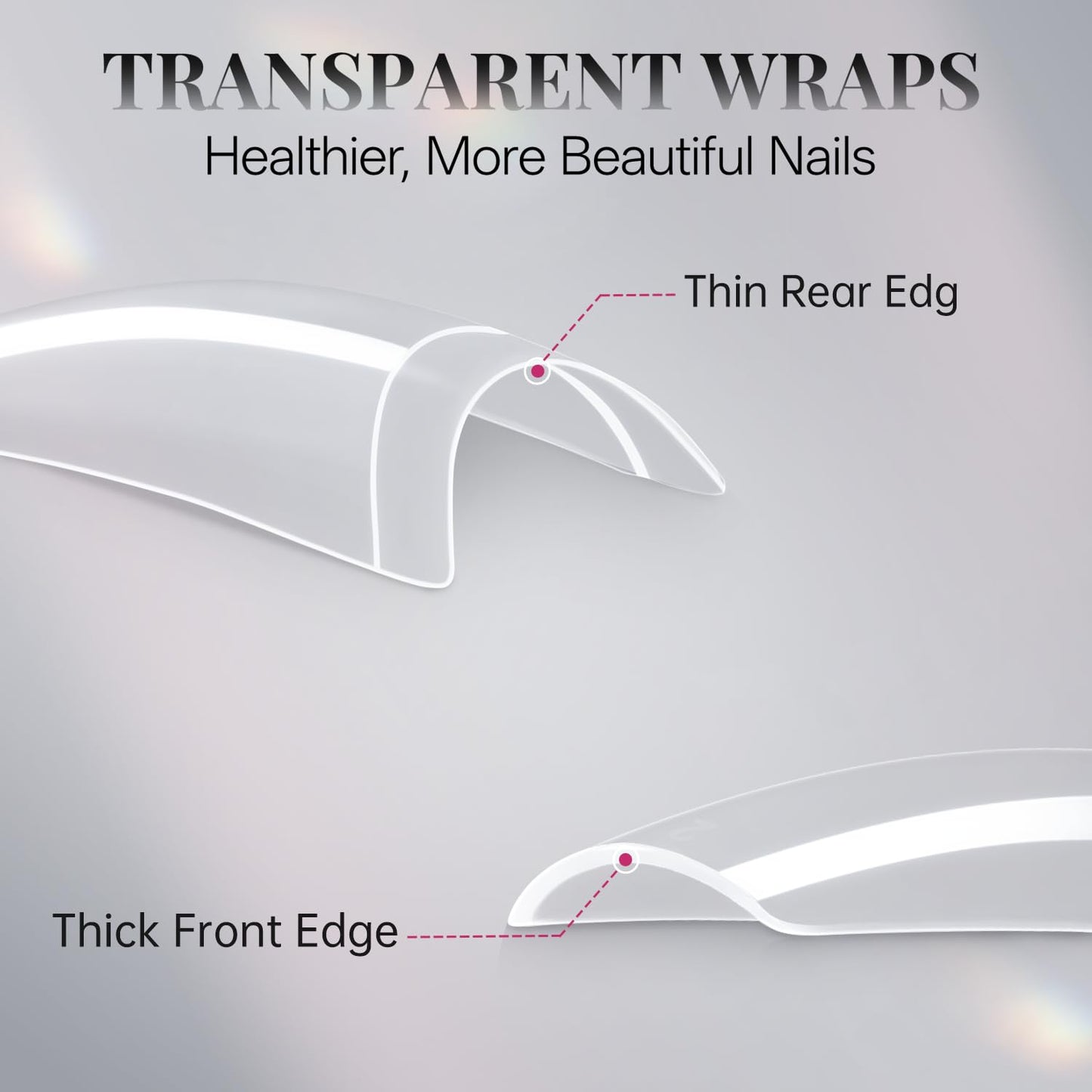 krofaue 100PCS Clear False Nails Tips and Nail Gule Kit, Half Cover Lady French Style Acrylic Artificial Tips 3Pcs Nail Glue for Nail Extension kit Nail Tips Art Salons and Home DIY-Velvo Beauty