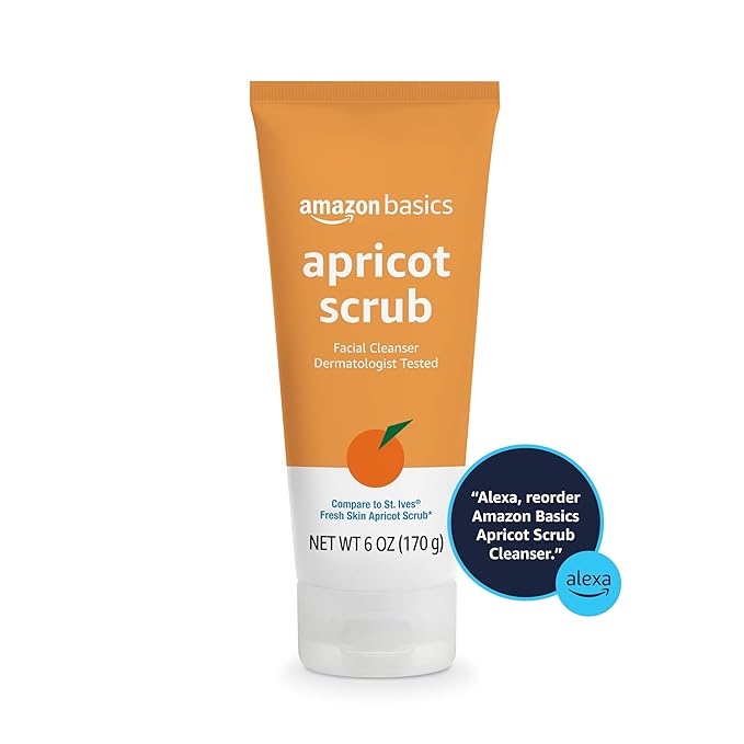 Amazon Basics Apricot Scrub Facial Cleanser, 6 Ounce (Previously Solimo)-Velvo Beauty