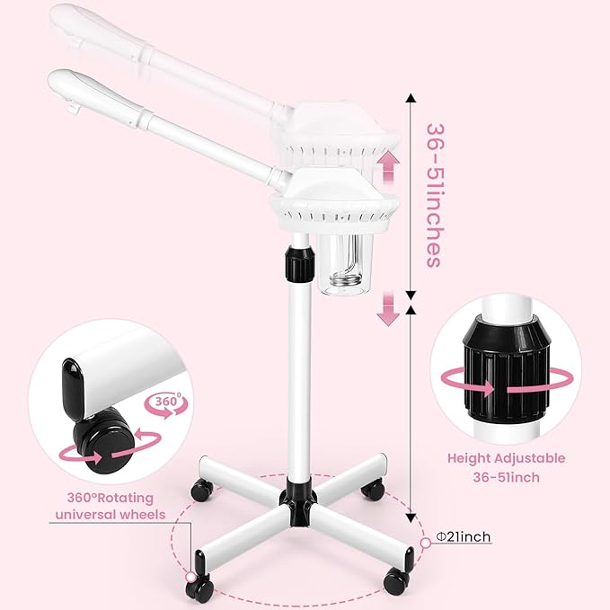 face Steamer Clean Skin Firming Pores and Moisturizing Suitable for a Beauty, Spa, at Home-Velvo Beauty