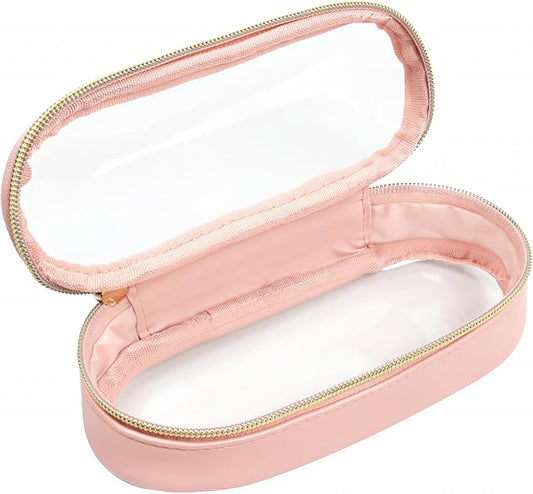 Clear Makeup Bag Small, TSA Approved Portable Toiletry Bag with Zipper Cosmetic Travel Bag Makeup Organizer Case Mini Makeup Pouch for Purse Car Organizer Bag for Women Men-Velvo Beauty