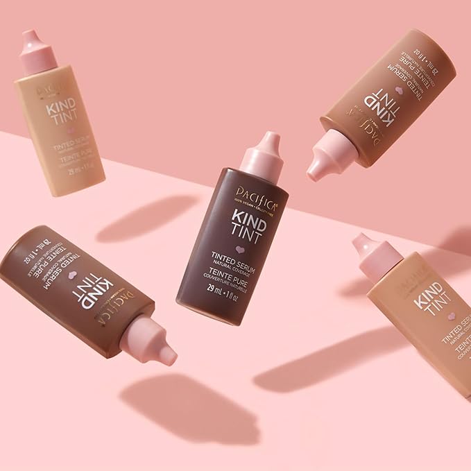 Pacifica Beauty Kind Tint Tinted Serum, Skincare, Vegan Collagen, Hyaluronic Acid, Vitamin C, Niacinamide, Caffeine, Hydrating, Lightweight Foundation, Natural Dewy Skin, Shade 11, 1 fl oz (1 Count)-Velvo Beauty